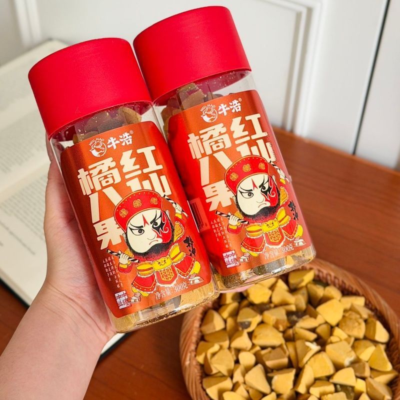 牛浩英歌舞零食凉果农家橘红八仙果陈皮黄八仙果薄荷味化橘蜜饯