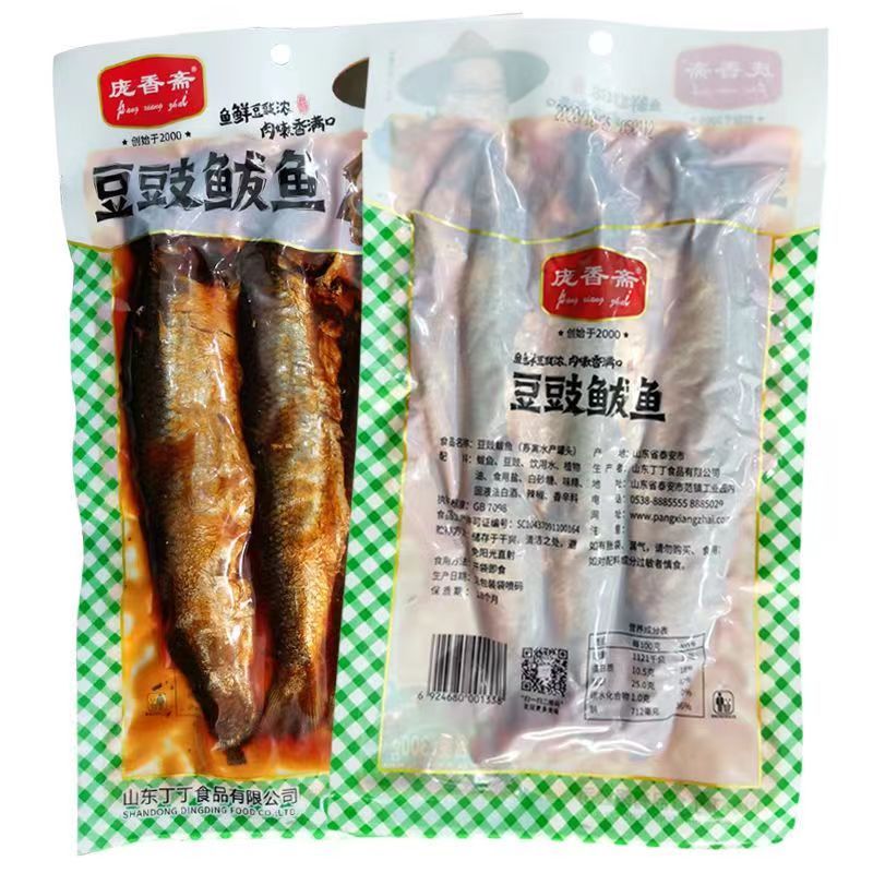 庞香斋豆豉鲅鱼即食300g袋装海鲜熟食五香味真空包装下饭豆豉鲭鱼