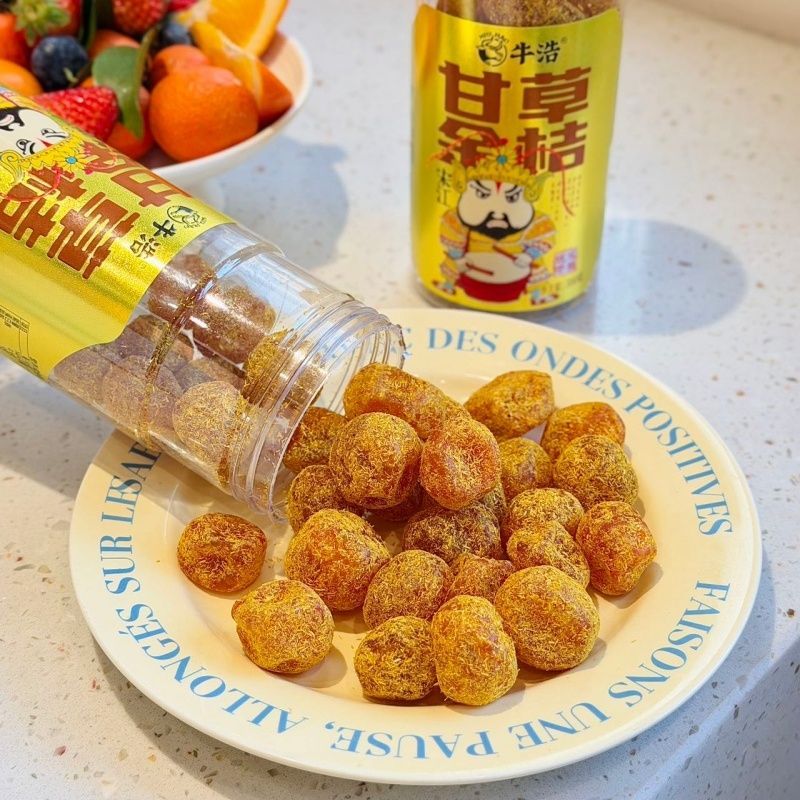 牛浩英歌舞零食凉果农家甘草金桔果干蜜饯 金橘蜜饯果脯休闲果干