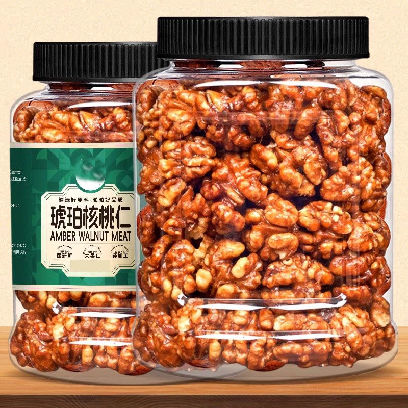琥珀核桃仁500g散装即食原味熟大核桃仁孕妇零食山核桃仁坚果250g