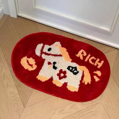 马年仿羊绒家用防滑耐脏地毯脚垫
