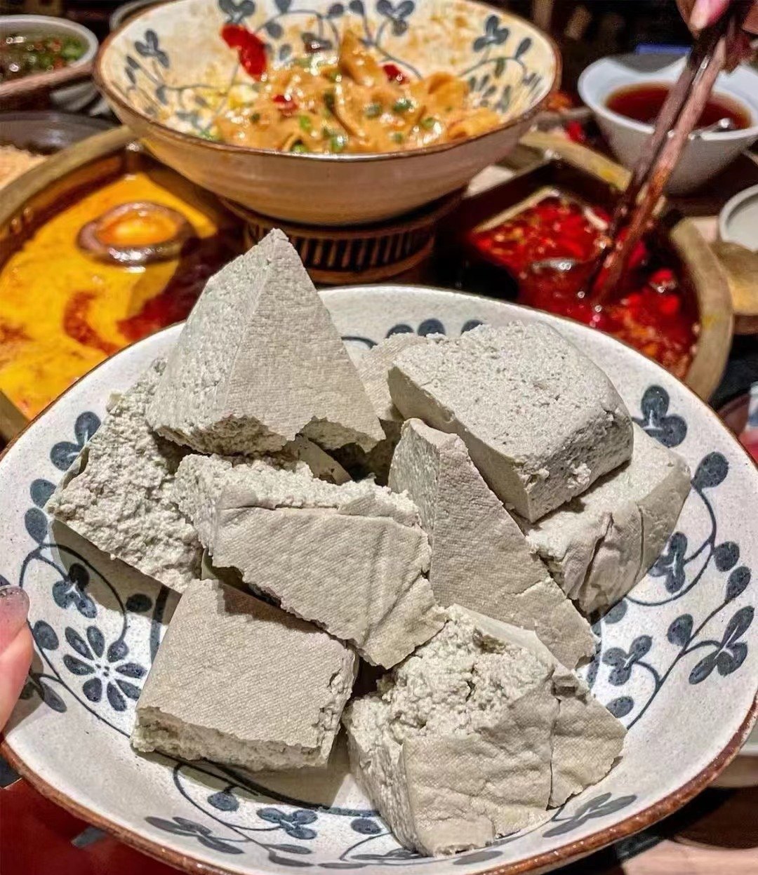 新品特色李传芳黑豆花400g*32盒手掰黑豆花黑豆腐网红火锅烤鱼