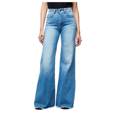 Women's high waisted flared pants and wide leg jeans牛仔裤女