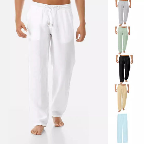 Men oversized loose cotton and linen pants男大码宽松棉麻长裤