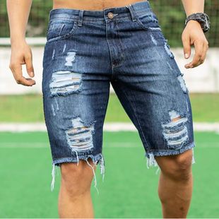 Men's slim fit fashionable jeans shorts修身时尚牛仔裤男短裤