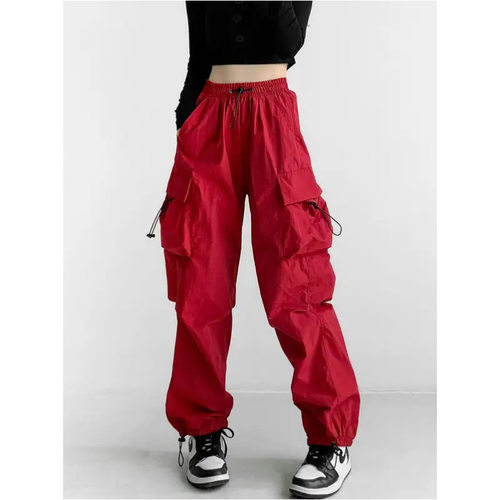 American Hot Girl High Waist Loose Wide Leg Work Pants女裤