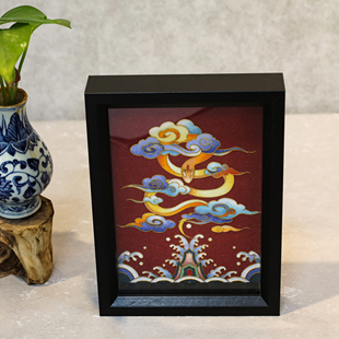 【原创】非遗手工 原创 昆明特色 掐丝珐琅彩画《蛇福》伴手礼