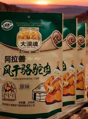 阿拉善风干骆驼肉风干骆驼肉干零食原味驼肉干特产
