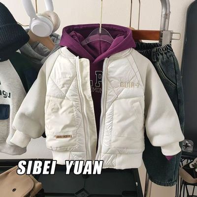 男童棉服冬季2025新款时髦棒球服