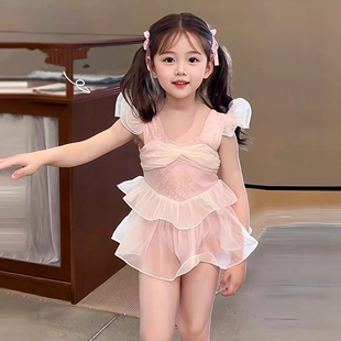 去海边穿 裙子轻奢高级感女童游泳衣小公主风可爱多巴胺出片穿搭