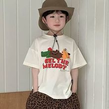 2025新款今年流行爆款男童夏套装儿童男装帅气衣服一套搭配多巴胺