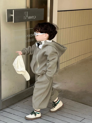 男童裤子潮帅气时髦炸街套装秋冬