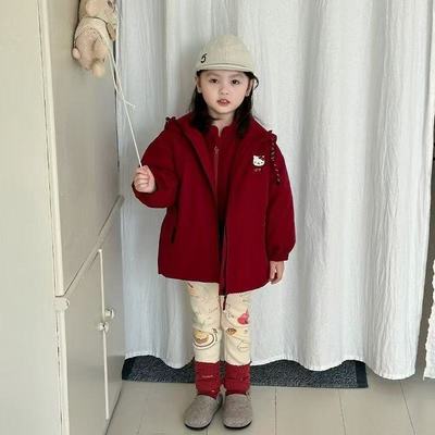 儿童外套女款秋时尚巨好看冲锋衣
