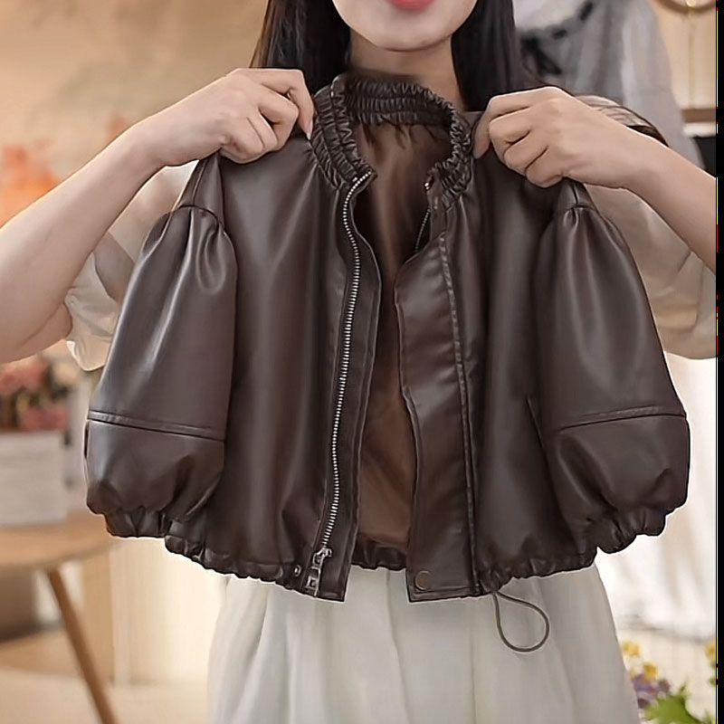 儿童外套女款秋女童时尚百搭皮衣