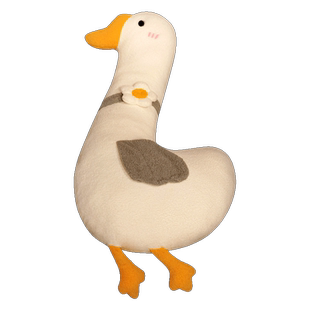 可爱大白鹅毛绒玩具床上夹腿长条枕头女生睡觉抱枕布娃娃玩偶公仔