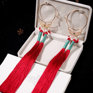 手工汉服珠子掩鬓发环发圈流苏雕花后压头饰古风唐风古装发饰压襟