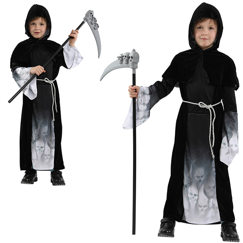 万圣节儿童服装cosplay吸血鬼衣服表演服男恐怖面具舞会吸血鬼服