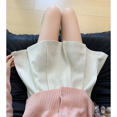白色羊绒百褶裙女春季2025新款