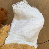 白色蛋糕裙女春秋冬2026新款 高腰中长款 a字半身裙温柔蕾丝蓬蓬裙