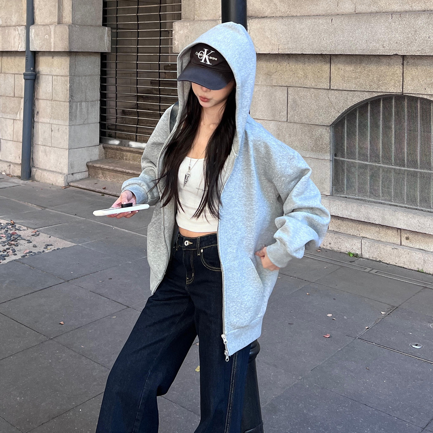2026新款连帽抽绳卫衣女春秋图片