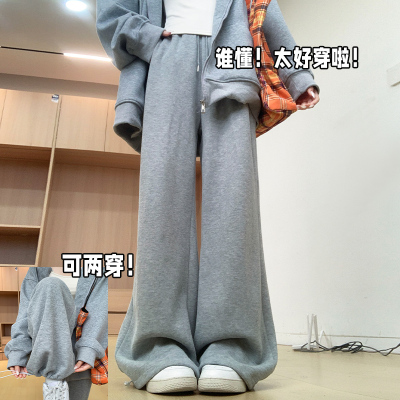 灰色运动裤女春秋2025新款