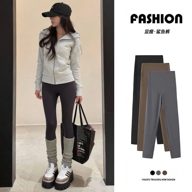 灰色加绒鲨鱼裤女外穿秋冬2025新款紧身显瘦瑜伽裤保暖棉裤打底裤,女装/女士精品,打底裤,淘宝优惠券,粉丝福利购,淘宝优惠卷