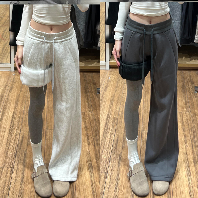 灰色lulu卫裤女秋冬2025新款