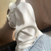 高腰垂感灯芯绒宽松休闲加绒直筒裤 白色阔腿裤 女春秋冬2026年新款