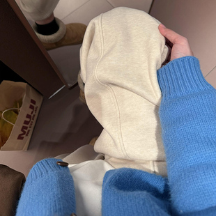 白色韩系垂感弯刀裤女春秋新款高腰显瘦阔腿裤秋冬加绒直筒运动裤