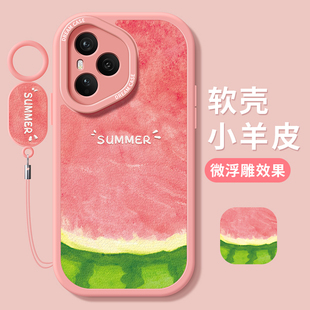 400pro保护套硅胶防摔honor全包磨砂软外壳400por夏天西瓜小清新400pro高级感四百新款 适用荣耀400手机壳女款