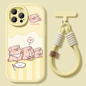 适用苹果16promax手机壳女款 iphone15保护套14全包13pro防摔12mini可爱plus小猪11硅胶xs磨砂xr软8 6s外壳