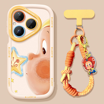 适用华为pura80手机壳侧脸小人物