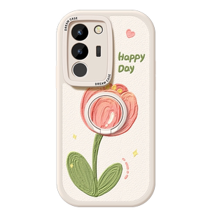 郁金香适用vivos17手机壳女款vivo s16pro保护套s15e硅胶s12pro全包防摔s10e软外壳por磨砂s9支架viv0新款花