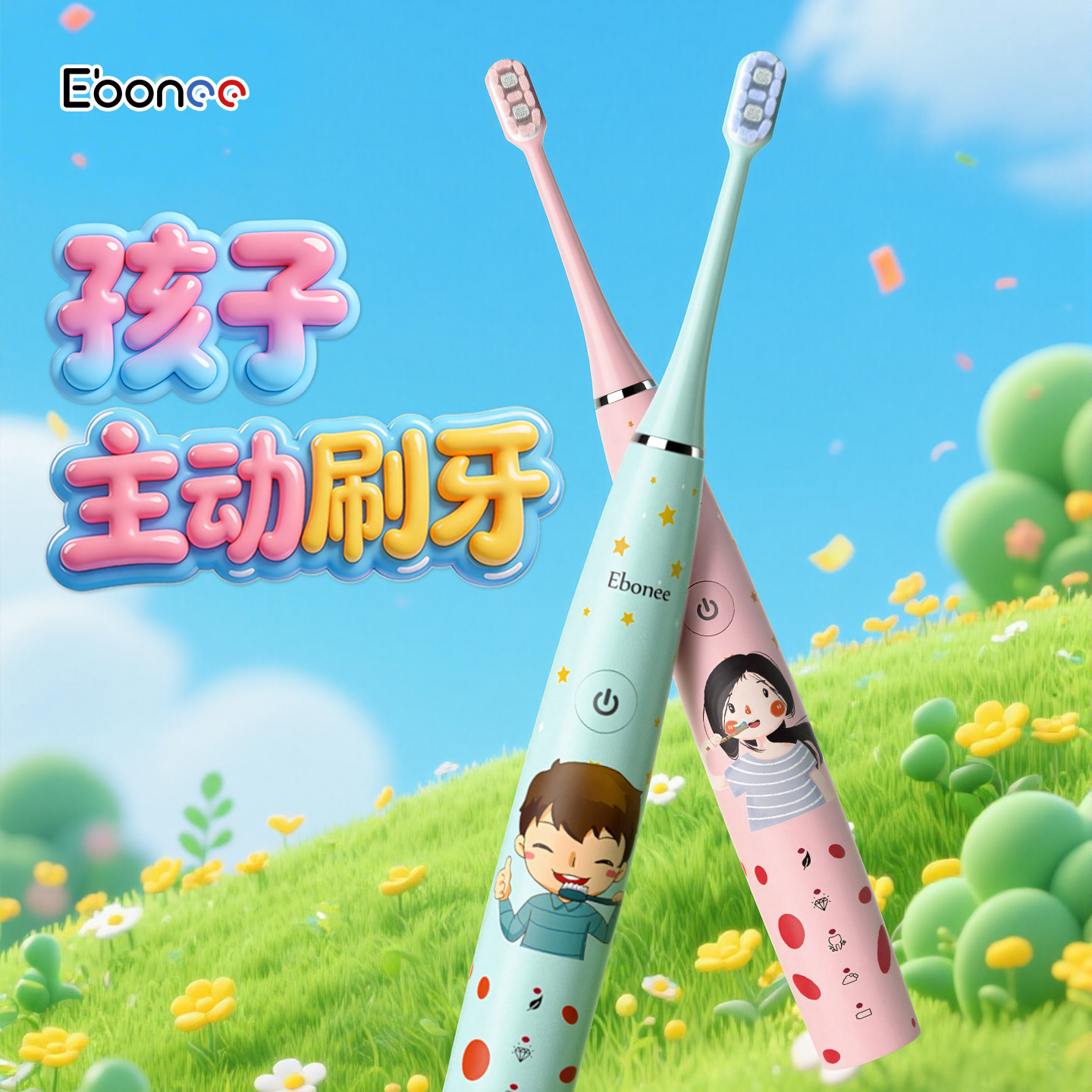 Ebonee儿童电动牙刷6-12岁礼盒款