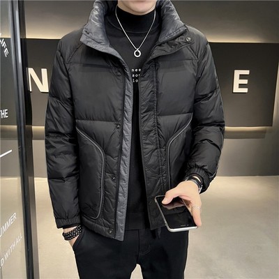 羽绒服男2025冬季新款高档宽松立领短款外套加厚保暖时尚潮流百搭