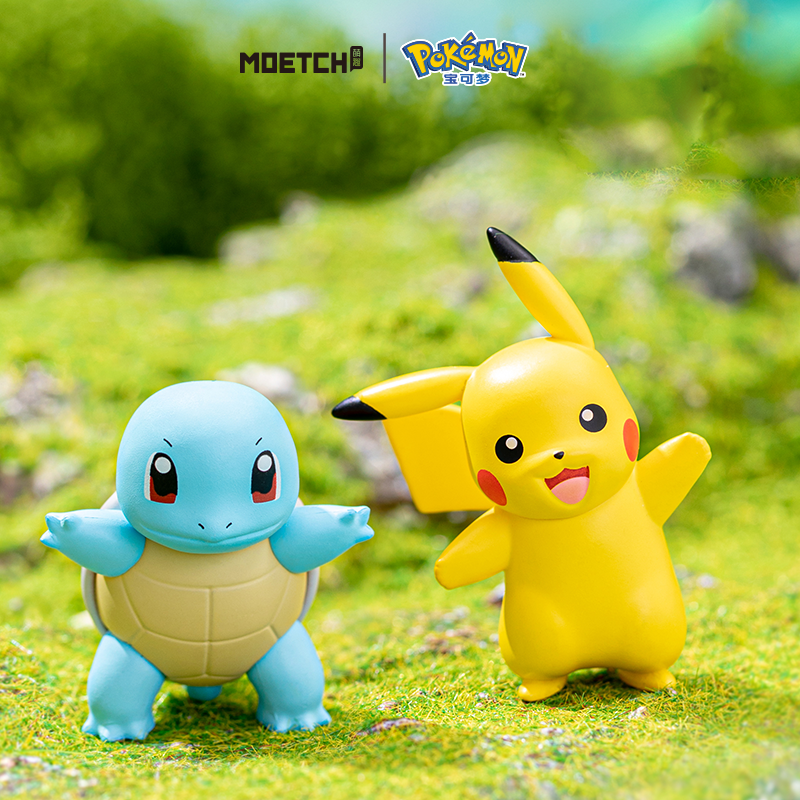 POKEMON萌粒宝可梦皮卡丘盲盒可达鸭摆件胖丁手办妙蛙种子小火龙