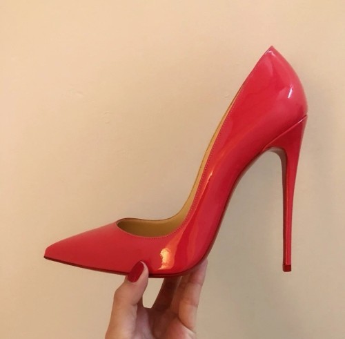 玫红色漆皮性感单鞋 大码女鞋 欧美风 浅囗 时尚