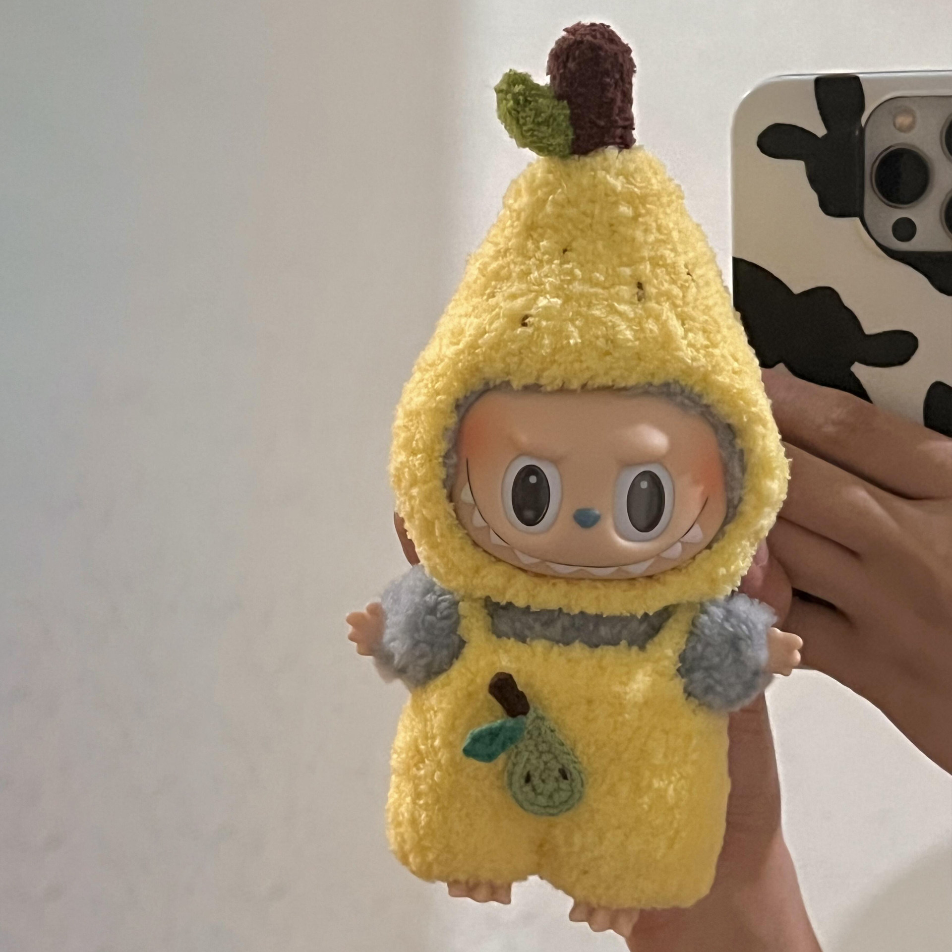 17cm泡泡玛特Labubu拉布布搪胶公仔娃衣着替梨子套装材料包