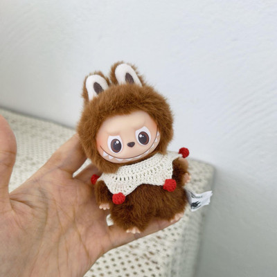 泡泡玛特四代Labubu拉布布可替换服饰玩偶娃衣材料包钩织豆豆围脖