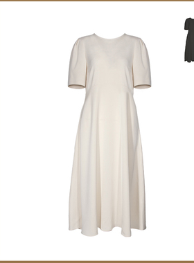 SCRT集喜瑭桑蚕丝气质白色连衣裙SCQ2286