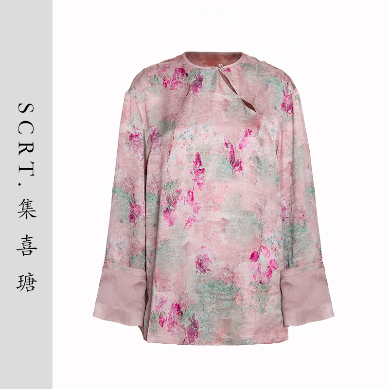SCRT集喜瑭香云纱印花衬衣SGS14389