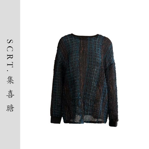 SCRT集喜瑭桑蚕丝真丝套头衫上衣SGS14041
