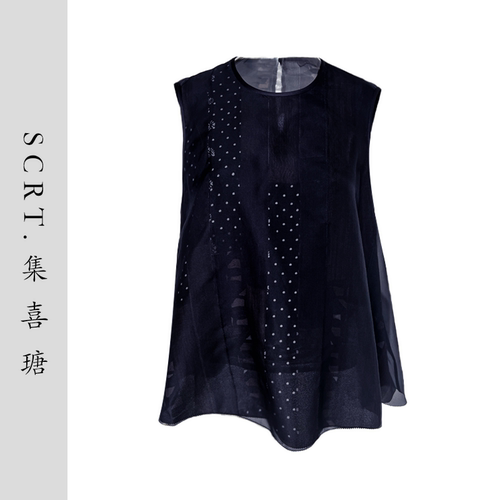 SCRT.集喜瑭 背心桑蚕丝无袖设计SGS12584