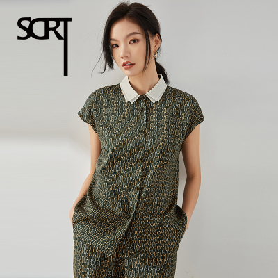 SCRT集喜瑭春夏真丝衬衫女装SAW9070
