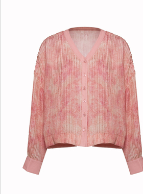 SCRT集喜瑭桑蚕丝V领衬衫上衣SGS14439