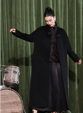 SCRT集喜瑭手工盘扣羊绒大衣TC24-0605