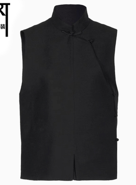 SCRT集喜瑭丝羊毛新中式复古盘扣时尚马甲SDW1624