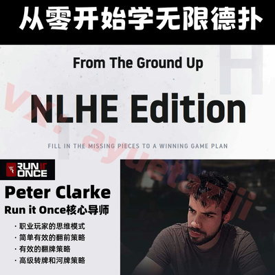 RIO From the groud up NLHE从零开始学习无限注德州扑克新手教程