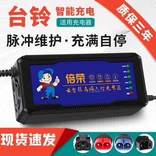 适配台铃电动车电瓶车充电器石墨烯原装云插头48v60V72专用铅酸锂