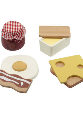 Sebra 木质食物系列 儿童过家家游戏玩具启蒙认知仿真配件1岁+